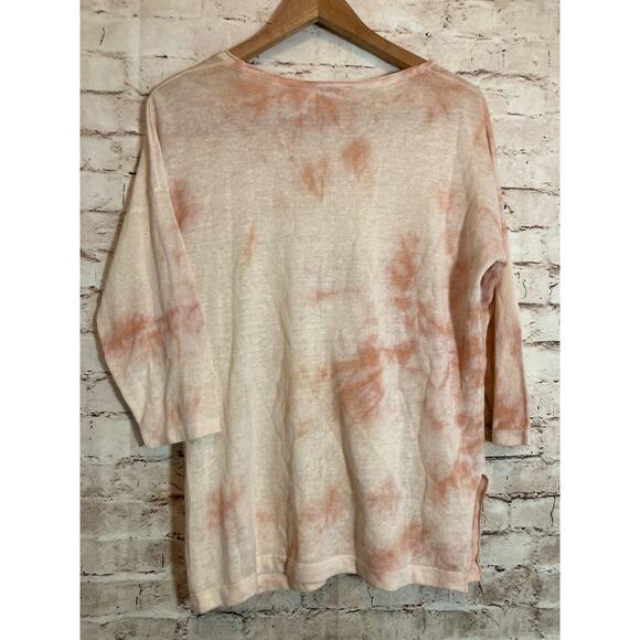 J. Jill Linen Top Womens Medium Petite Pure Jill Lightweight Boxy Lagom Pullover - Picture 11 of 13